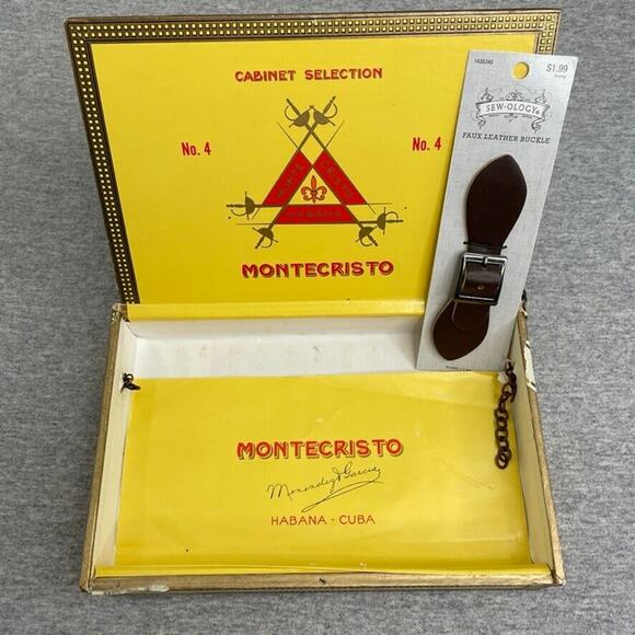 Cigar Box Purse Womens Yellow Wooden Clutch Chain Shoulder Bag Unique Handmade - Picture 2 of 10